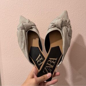 Zara Women's Striped Knotted Mules